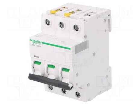 Schneider Electric grandinės pertraukiklis IC60N 3P 16A D - A9F05316