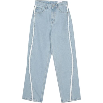 Tiesūs džinsai moterims, Mėlyna, Studio stripe jeans