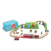 HAPE traukinio bėgių rinkinys Countryside Bucket, E3772A kaina