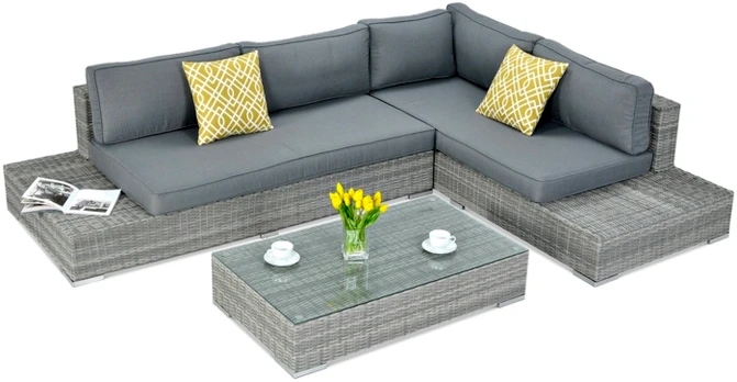 Lauko baldų komplektas VERONA BASIC, Stone Pilkas
