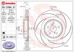 Stabdžių diskas BREMBO 09.C266.21 kaina
