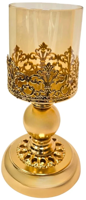 Metalinė žvakidė su stikliuku S655C