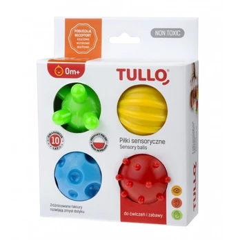 Kamuoliukai sensoriniam vystymui TULLO-459, 4 vnt