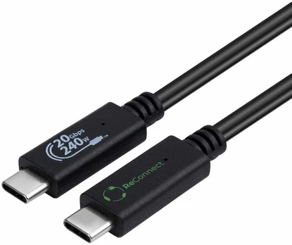 Kabelis USB MicroConnect USB-C - USB-C 0.5 m Juodas (ECO-USB3.2CC0.5*)