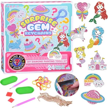 Creative Advent calendar, collage, diamond embroidery, key rings ZA6019