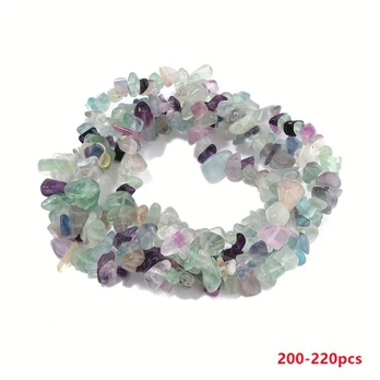 Akmens karoliukai, 200 vnt, Fluoritas