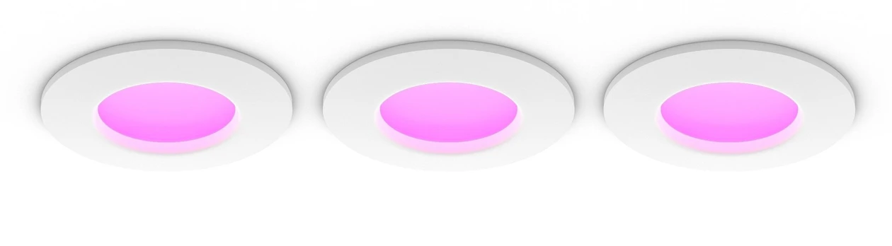Philips Hue Slim Recessed Spot baltas 90mm 3er Pack