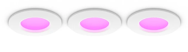 Philips Hue Slim Recessed Spot baltas 90mm 3er Pack kaina