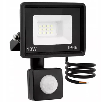 10W 6000K IP66 LED lauko prožektorius su judesio davikliu