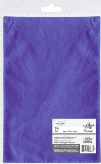 Veltinis A3 violetinės spalvos 5vnt - Titanum