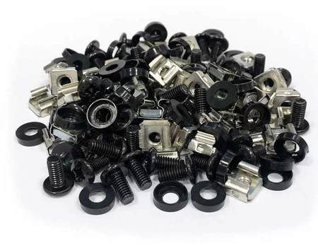 DATACOM Mounting Set M6 (50pcs/pack) - 12mm Juodas