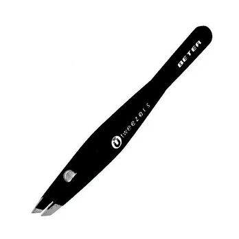 Beter Tweezers Magnetic Slanted Tip Juodas