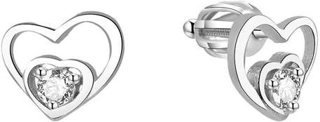 Beneto Sidabrinis heart earrings AGUP1472S