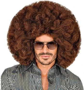 Didelis rudas afro perukas