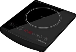 Mini viryklė indukcinė Concept, 2000 W, balta/juoda kaina