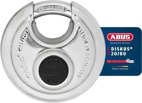 Abus 2080c 20/80 80mm Diskus Plus pakabinama spyna, supakuota