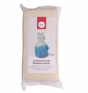 Brother Savaime kietėjantis modeliavimo molis, modelinas 1kg, baltas, nebrangus, Rayher