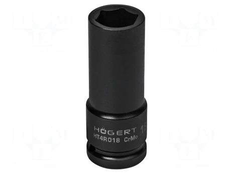 Socket | 6-angles,socket spanner,impact | HEX 18mm | 1/2" | long