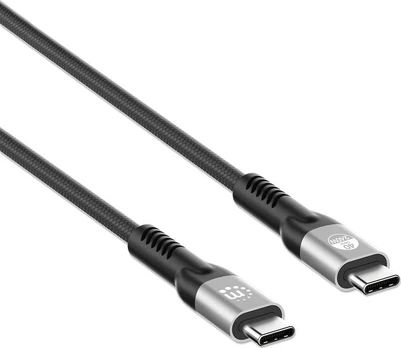 Kabelis USB Manhattan USB-C - USB-C 2 m Juodas (356381)
