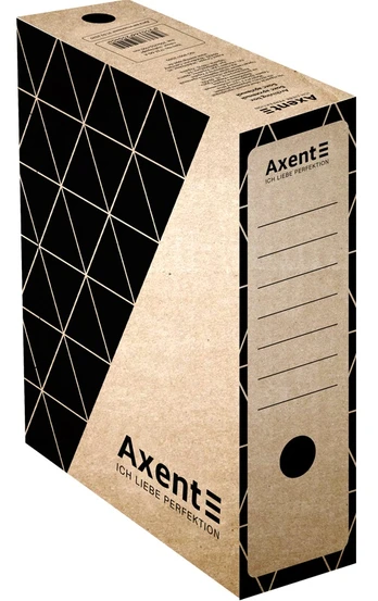 Archyvinė dėžė AXENT, A4, 350x255x100mm, rudos sp.