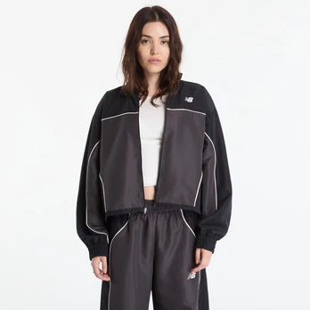 New Balance Trackside Woven Jacket Black Cement - Dydis M (WJ6279FYBLK Striukės)