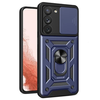 Dėklas Hybrid Armor Camshield Samsung Galaxy S23 Plus Mėlynas