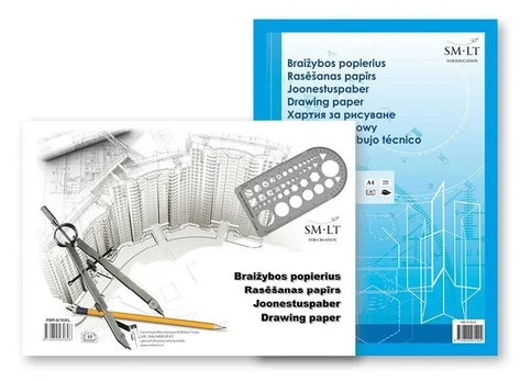 Braižybos popierius SMLT. A4. 20 lapų