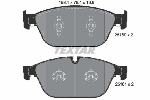 TEXTAR 2516002 Brake pad set