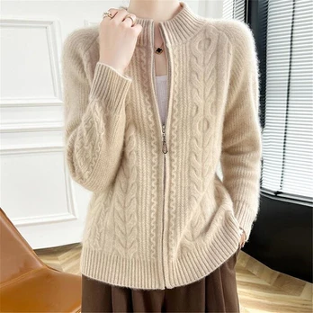 Megztinis moterims Beige, baltas