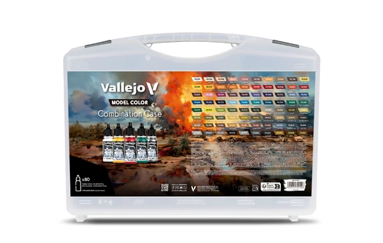Model Color Case 80x 18 ml colors selected for BSL combinations (base, shadow &amp; light tones)