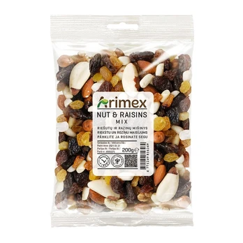 Riešutų ir razinų mišinys ARIMEX, 200 g