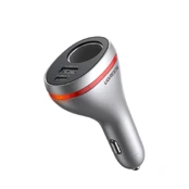 Įkroviklis Ugreen USB Type C / USB QC PD 24W 12V cigarette lighter socket Sidabrinis (CD204) kaina