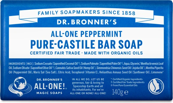 Dr. Bronner’s Dr. Bronner's - Bar Soap Peppermint 140 g