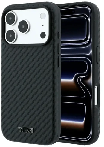Dėklas Tumi Carbon MagSafe do iPhone 18 Pro Max / 17 Pro Max juoda
