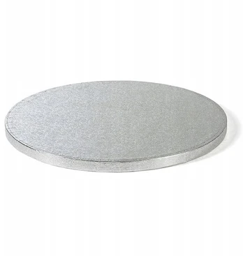 Angliškas padėklas tortui 60 cm sidabrinis storas