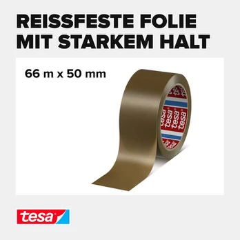 Tesa Pvc pakavimo juosta 66 m 5 mm ruda