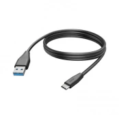 Cable Hama USB 3.1 A - Type C plug 3m black kaina