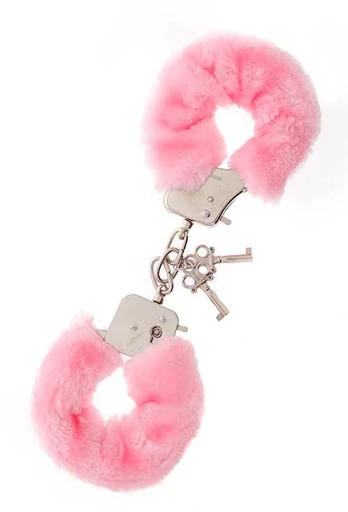 DREAM TOYS HANDCUFFS WITH PLUSH Rožinis