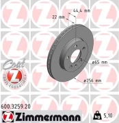 Stabdžių diskas ZIMMERMANN 600.3259.20 kaina