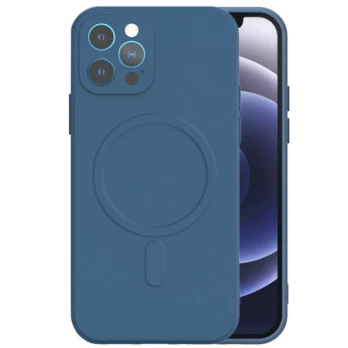 Mocco MagSilicone Soft Back Case Silicone Case for Apple iPhone 14 Plus Blue
