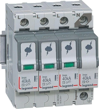 Legrand Transientbeskyttelse Type 2 3P+N, TT og TNS, 40kA