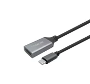 Kabelis Vivolink USB-C, HDMI, 1 m, sidabro/juoda kaina