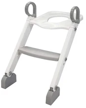 Mokomasis tualeto dangtis BabyTrold, baltas/pilkas