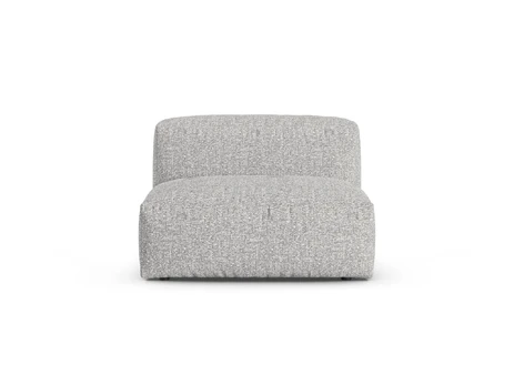 Boucle Modul Armless, "Martina", 1 Seat, 120x90x75, Silver