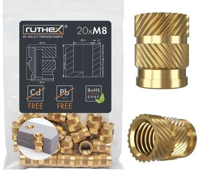 Ruthex M8 srieginis įdėklas – Rx-M8x12.7 - 20 vnt