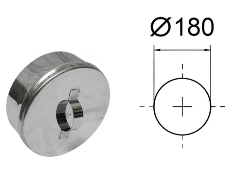 T formos dangtis su rankena. D-180 mm.