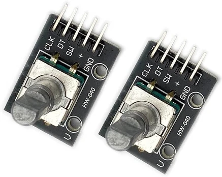 2 vnt. sukamojo enkoderio modulis KY-040, skirtas Raspberry Pi ir Arduino