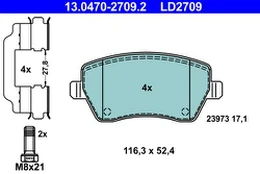 ATE 13.0470-2709.2 Brake pad set