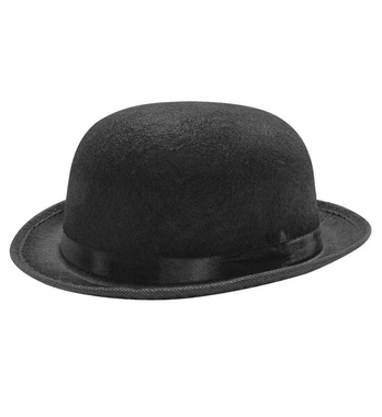 Juodas retro meloniko tipo skrybėlaitė
