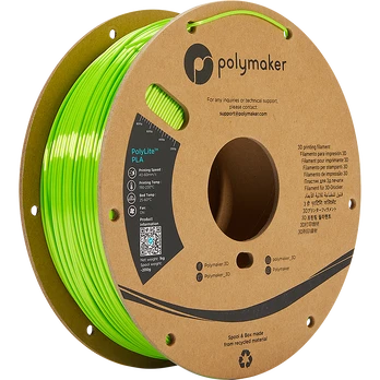 Polymaker PolyLite PLA - 1kg - 1.75mm - Silk Lime
